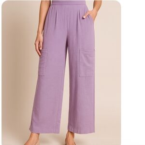 A Loves A Lavender Wide-Leg Pocket Pants Size Small NWT